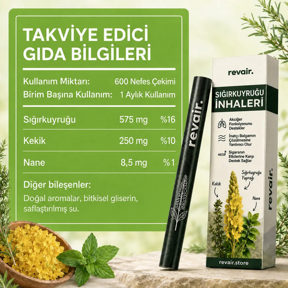Revair Sığırkuyruğu Özlü Bitkisel Nefes İnhaleri
